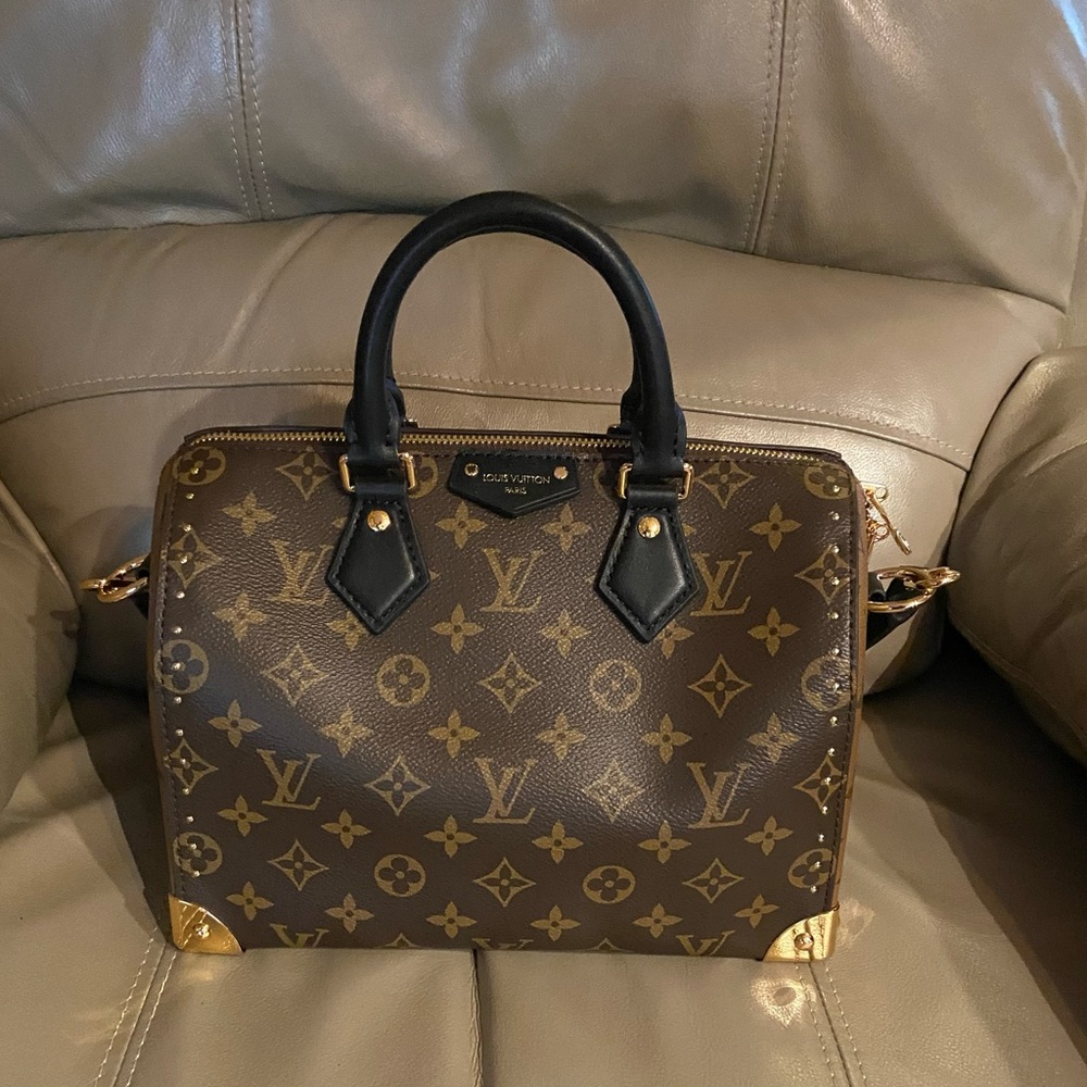 Brown Satchel with leather trim